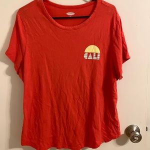 XL Old Navy coral colored boxy tee